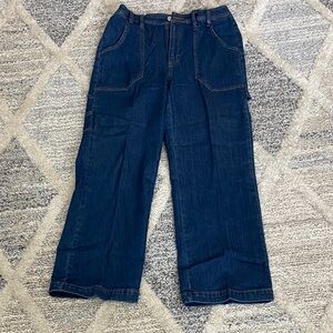 Women's Boyfriend Jeans in Dark Blue